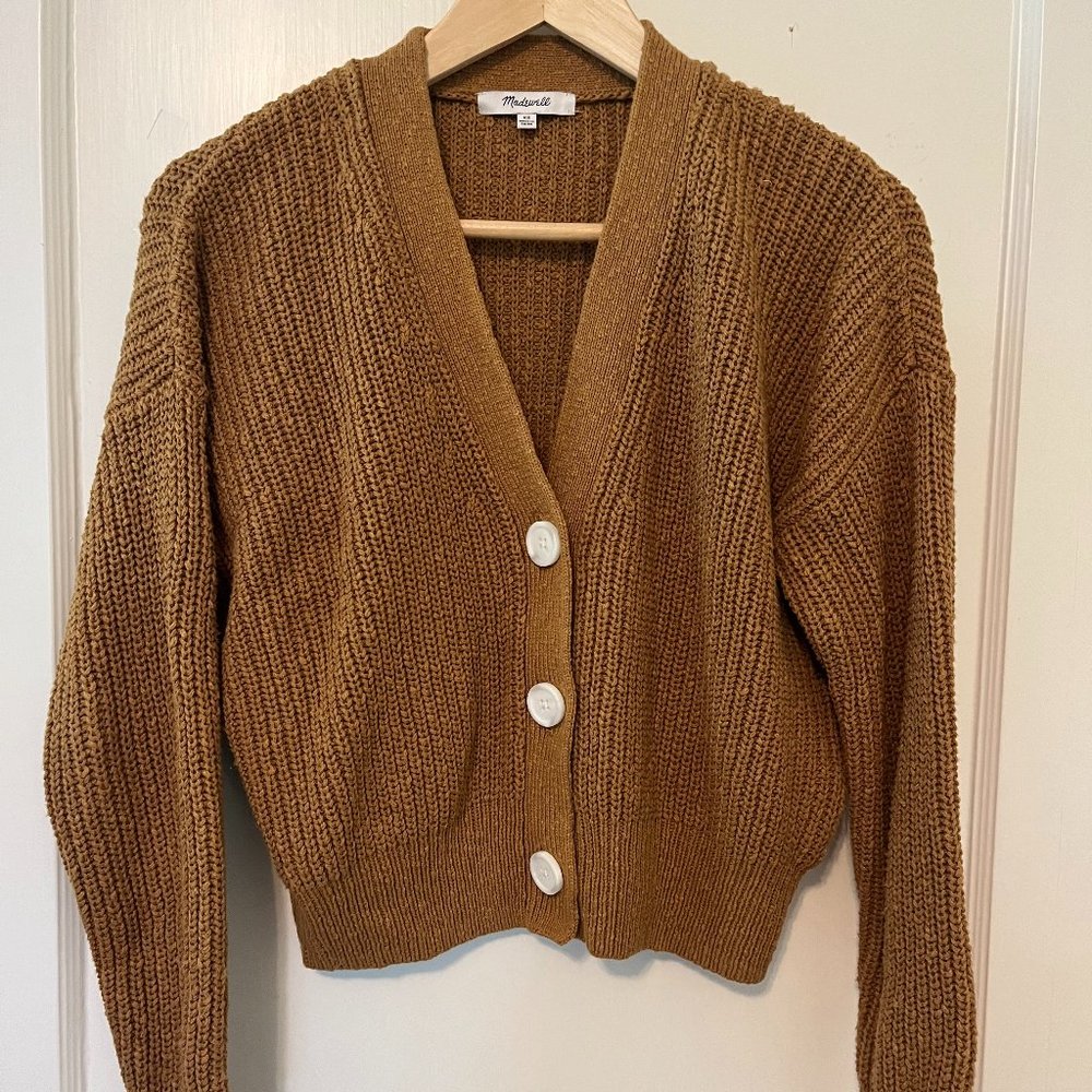 Madewell Greywood Crop Cardigan Sweater, XS